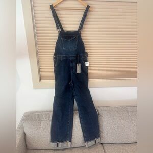 NWT Wash Lab Dark Blue Denim Overalls
